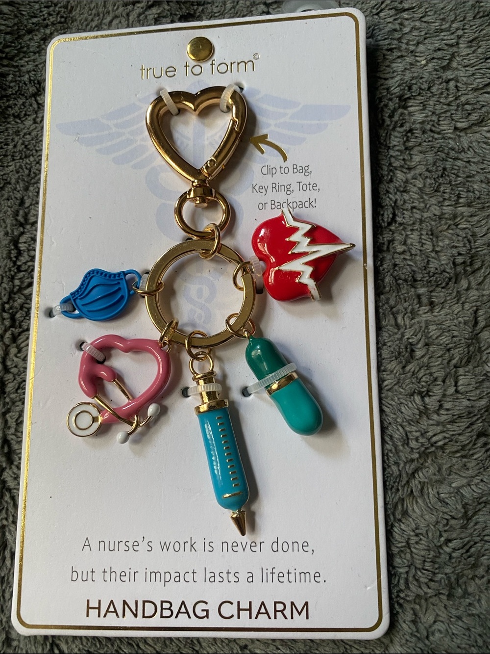 BNWT True to Form Nurse’s Keychain/Bag Charm